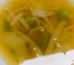 枝豆と玉ねぎのコンソメスープ